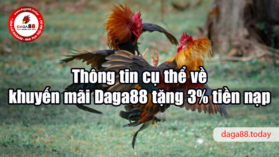 Thông tin cụ thể về khuyến mãi Daga88 tặng 3% tiền nạp