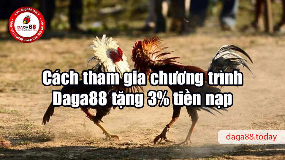 Cách tham gia chương trình Daga88 tặng 3% tiền nạp