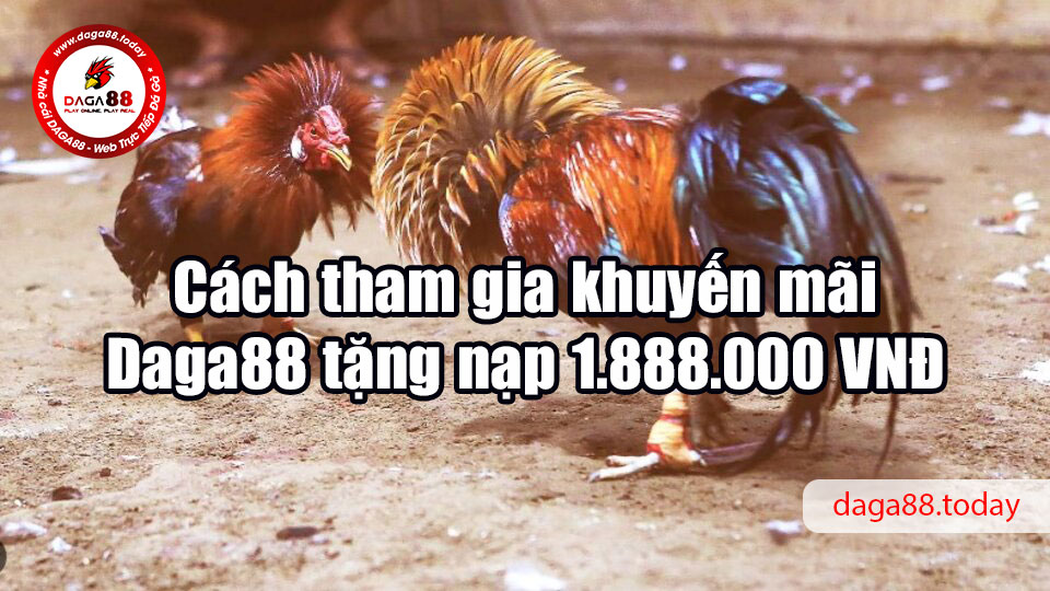 Cách tham gia khuyến mãi Daga88 tặng nạp 1.888.000 VNĐ